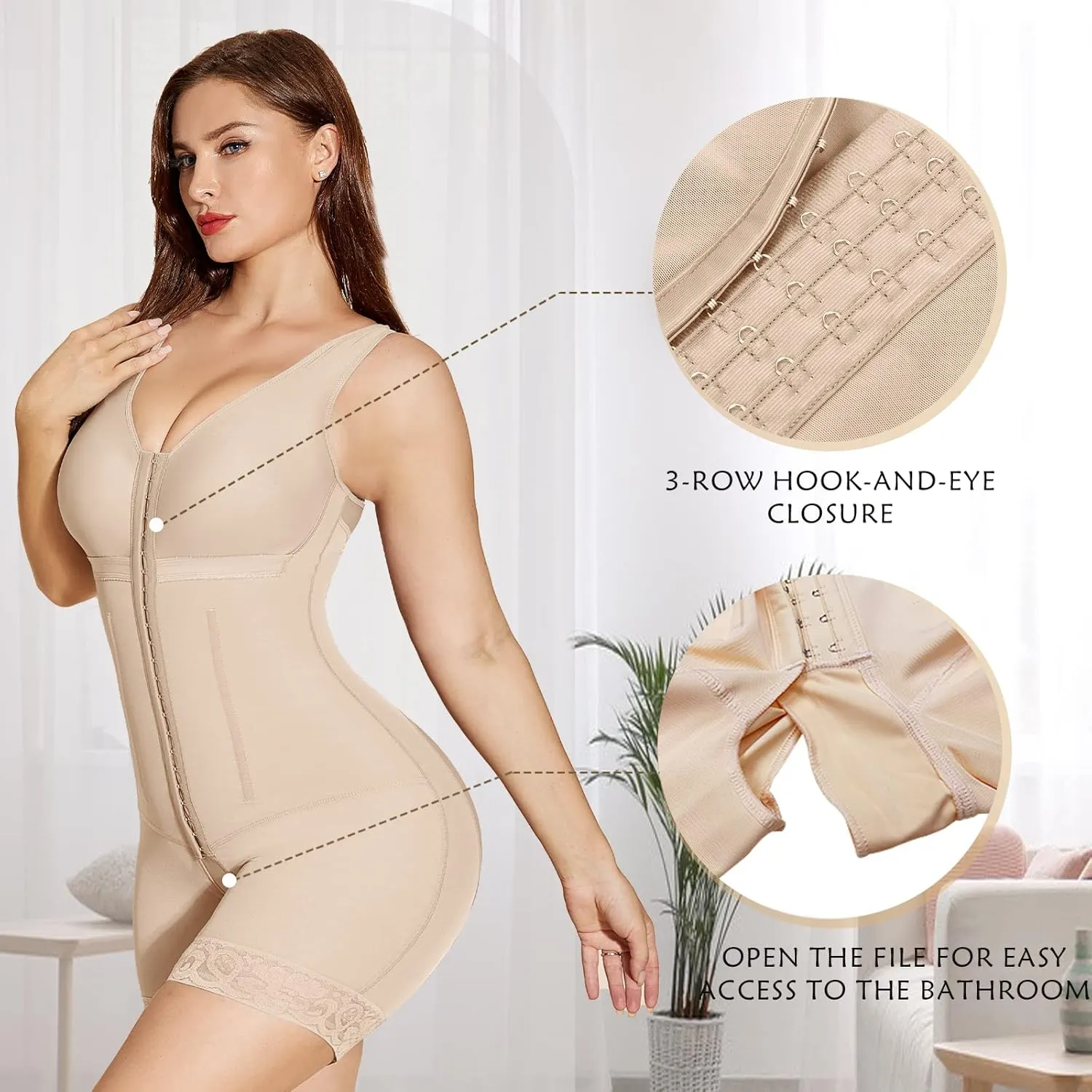 SHAPSHE Shapewear for Women Tummy Control Fajas Colombianas Post Surgery Compression Garment Butt Lifter Body Shaper