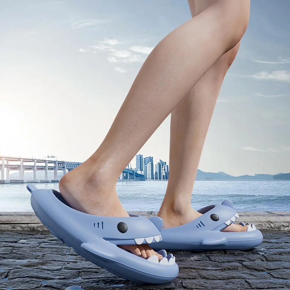 Shark Flip Flops, Cloud Shark Slides For Adult, Cartoon Non-Slipper Shark Slippers For Women And Men