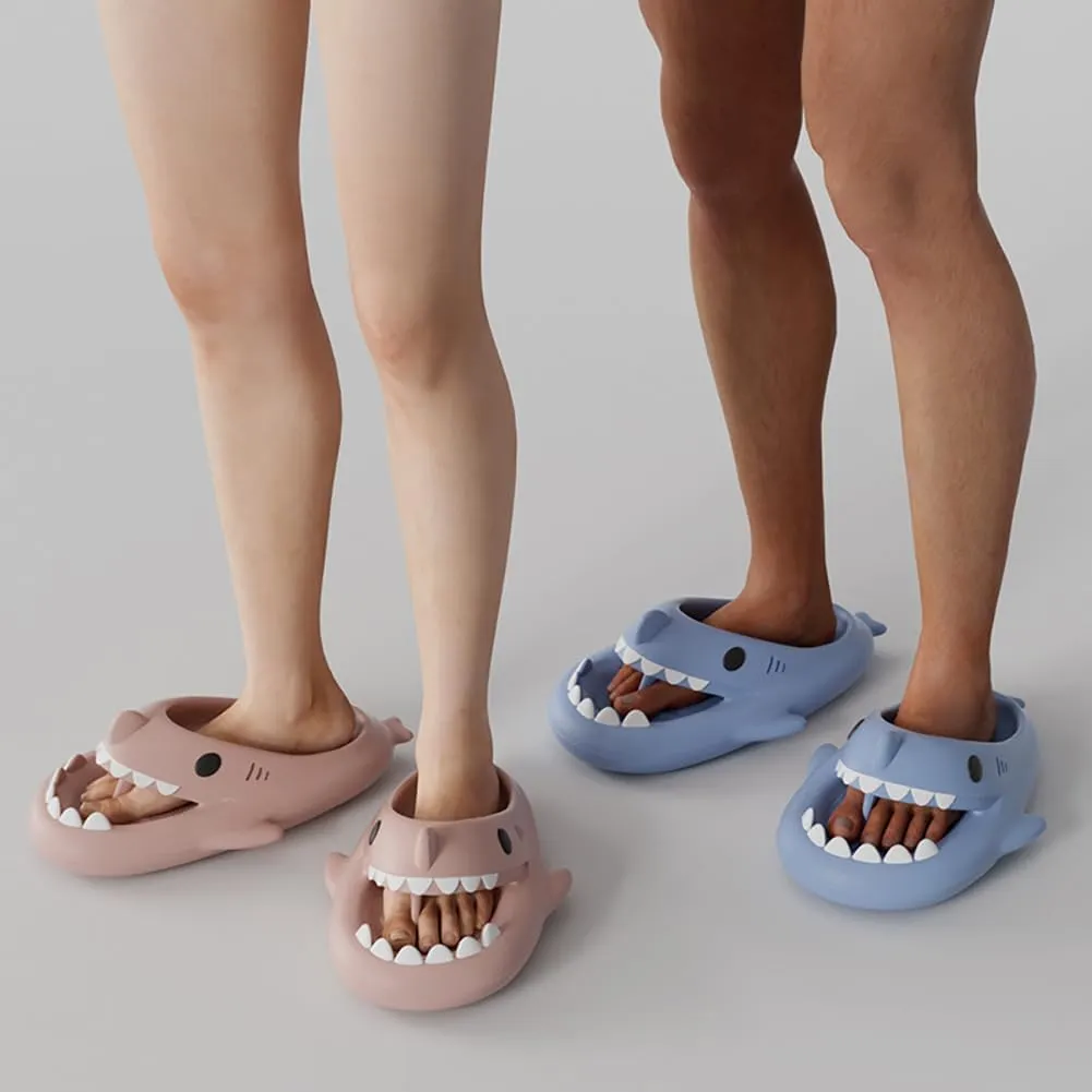 Shark Flip Flops, Cloud Shark Slides For Adult, Cartoon Non-Slipper Shark Slippers For Women And Men