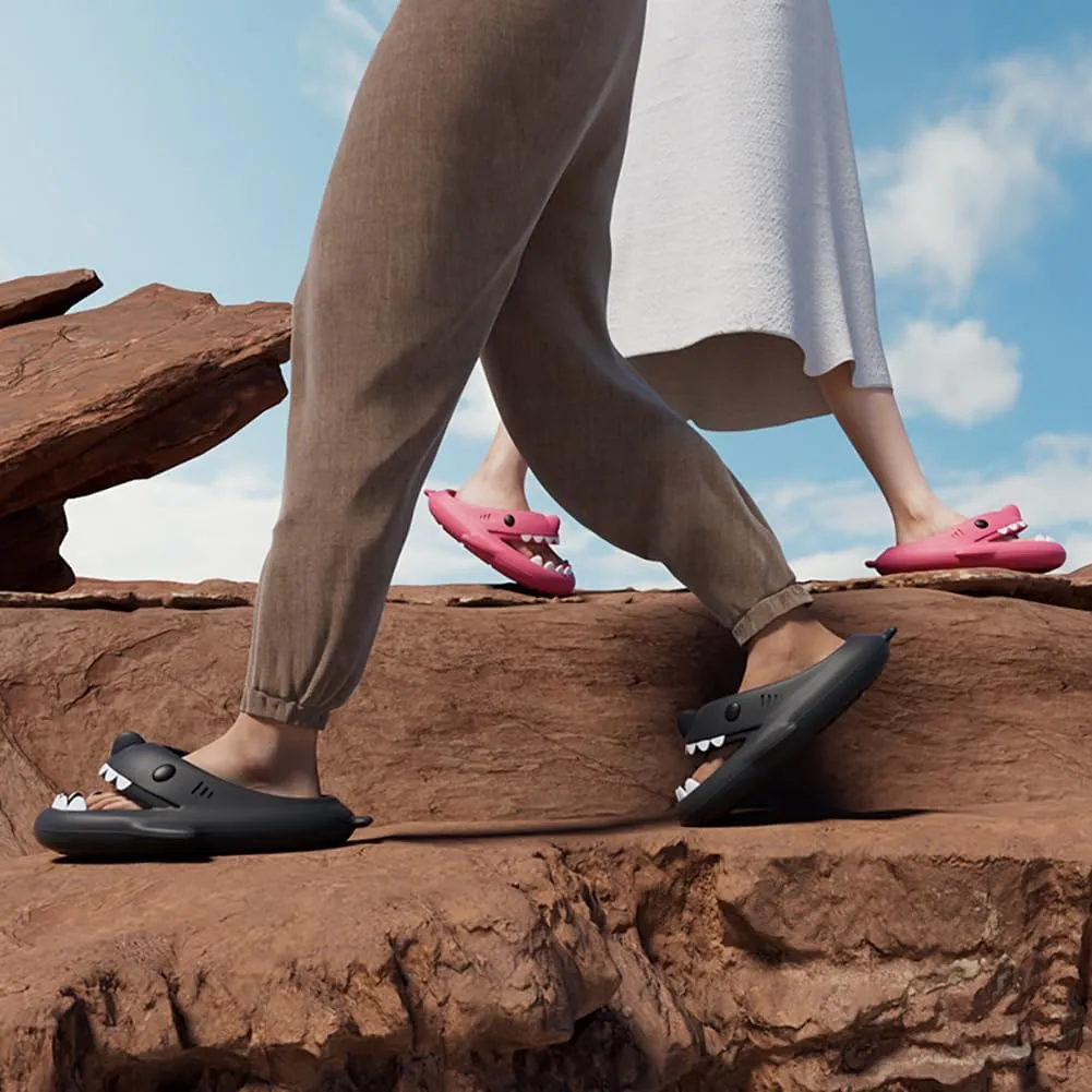 Shark Flip Flops, Cloud Shark Slides For Adult, Cartoon Non-Slipper Shark Slippers For Women And Men