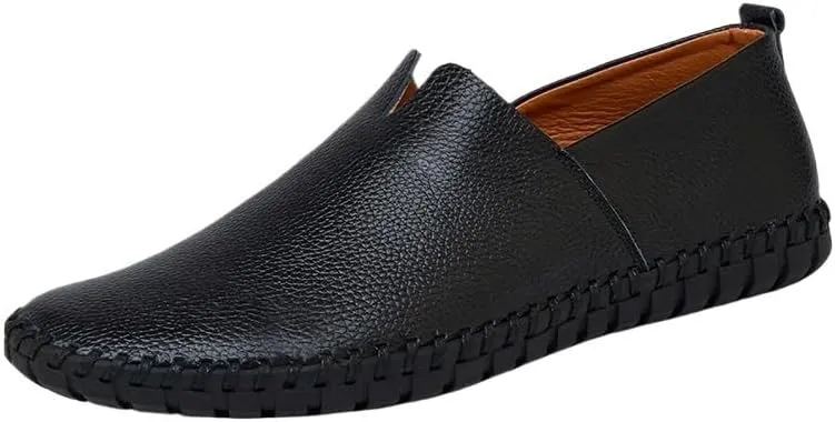 Shoes Men's Soft Sole Surface Slip-on Loafers Versatile Comfortable Casual Oxford Shoes for Party Driving Business Men Low-top Flat Shoes