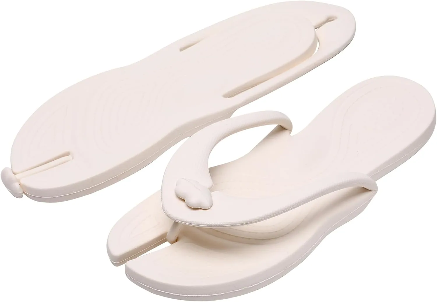 Shower Shoes Travel Slippers for Women Men, Folding Slides Sandals, Portable Hotel Spa Slippers, Waterproof Quick Drying Flip Flops, Beach Sandals