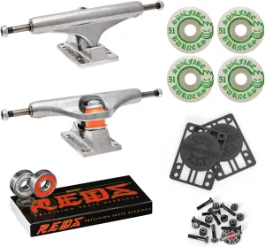 Skateboard Trucks 129 Mid   51mm Spitfire Burners Wheels, Bones Bearings