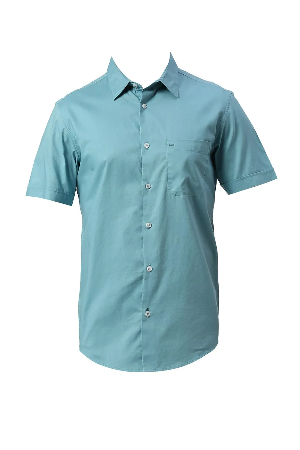 Slim Fit Cotton Oxford Halfsleeves Shirt