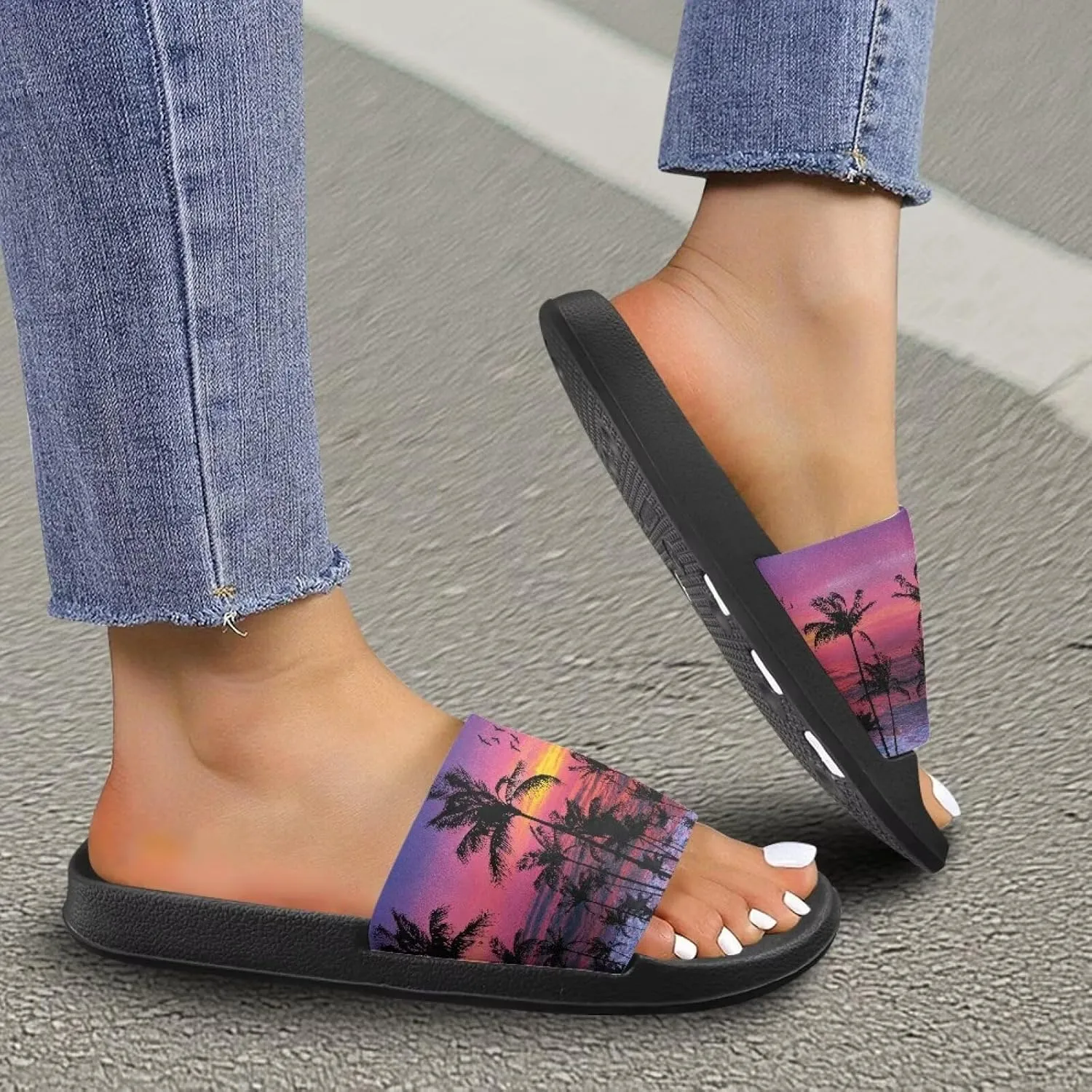 Slippers for Women Men Non Slip Quick Drying Shower Slides Bathroom Sandals EVA Flat Sandals