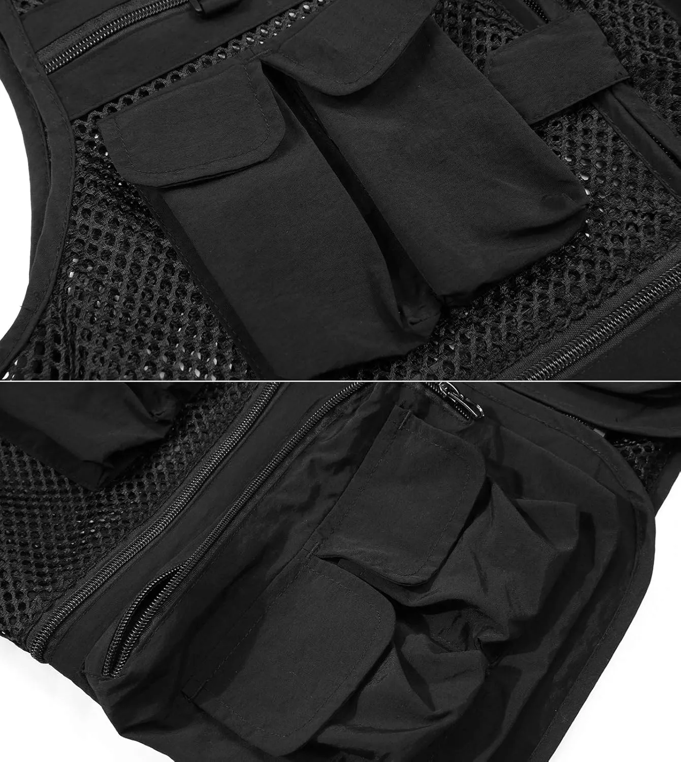 Spanye Mens Fishing Hunting Vest Outdoor Travel Utility Vest Tactical Work Jacket Multi Pocket