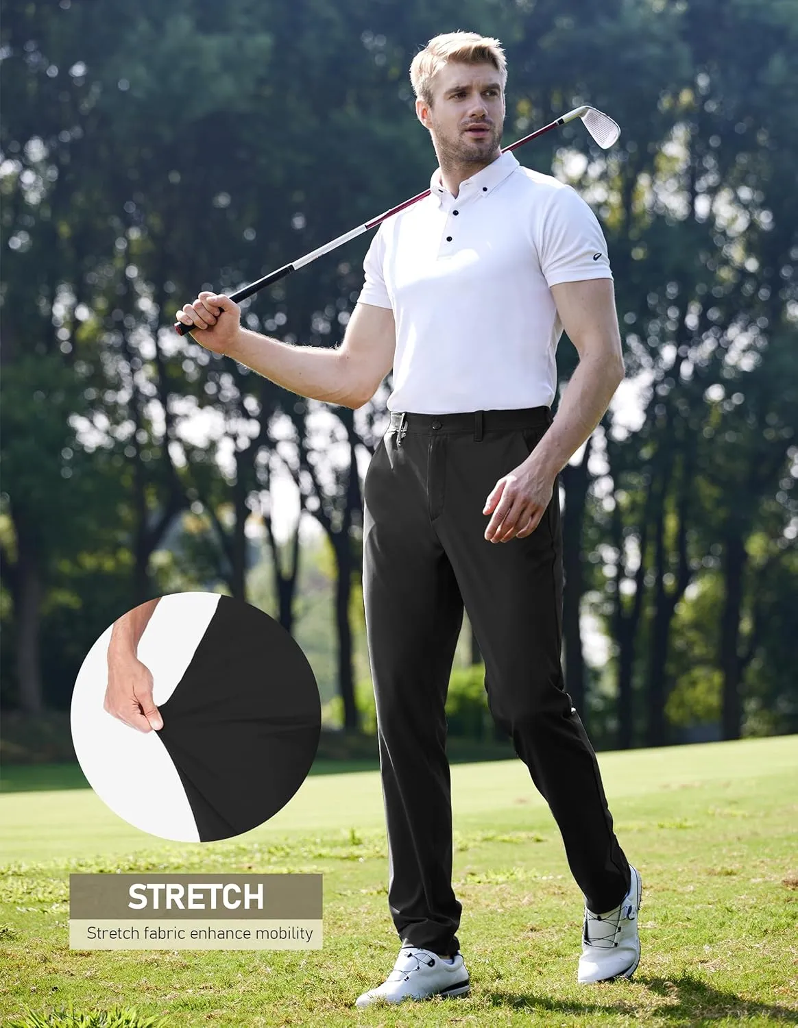 SPECIALMAGIC Golf Pants Men Stretch Dress Lightweight Business Casual Waterproof Hiking Quick Drying Work Pants