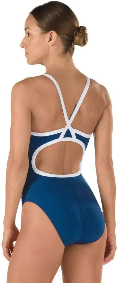Speedo Women's Swimsuit One Piece Endurance  Flyback Solid Adult Team Colors