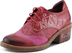 Spring Step L'Artiste Briteetoe Women's Oxford Bootie - Artistic Accents, Embossed Handpainted Details, Versatile & Comfortable