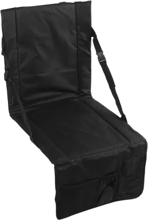 Stadium Seat Cushion,Portable Foldable Comfortable Support Stadium Seats for Bleachers Oxford Cloth Black Folding Seat Pad for Garden Camping Sporting Events