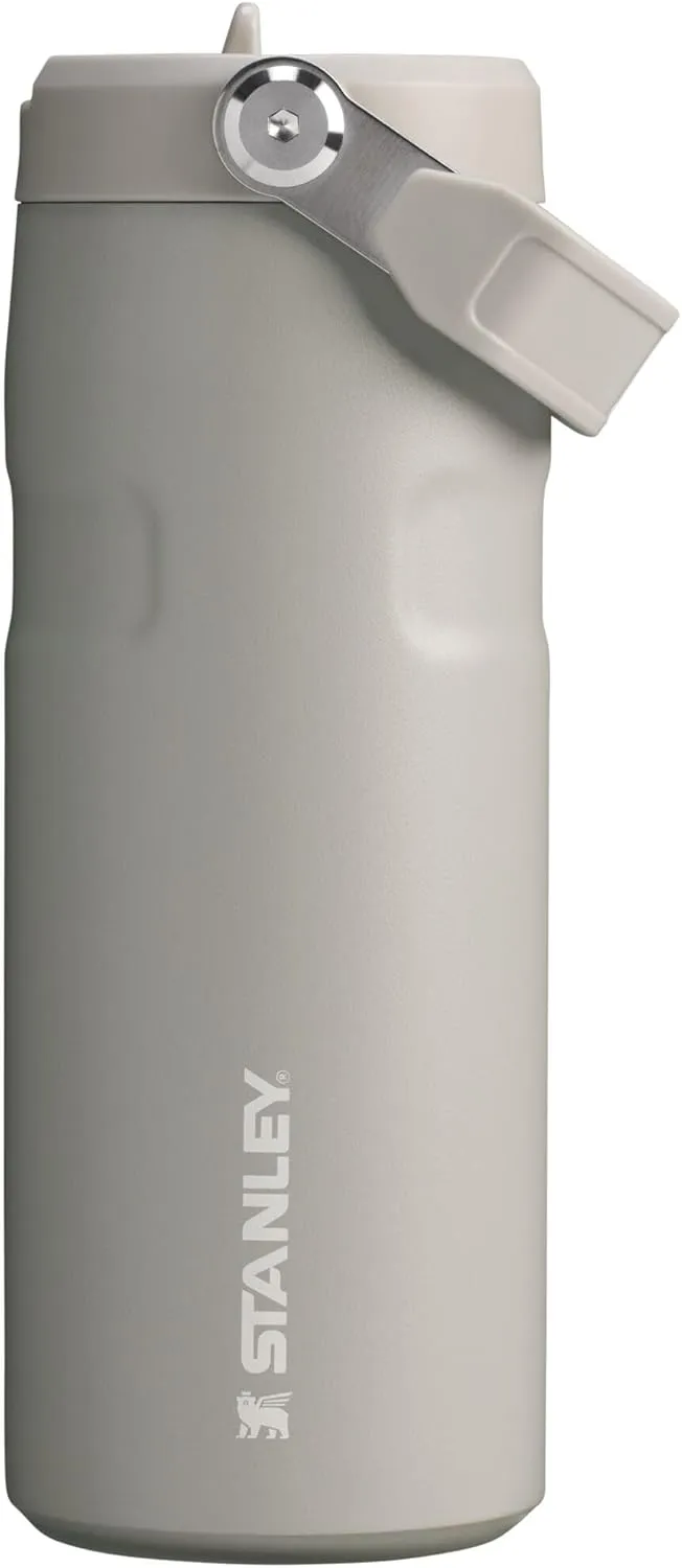Stanley IceFlow Flip Straw 2.0 Water Bottle 16 OZ | Built-In Straw with Larger Opening | Lightweight & Leak-Resistant | Insulated Stainless Steel | BPA-Free | Ash