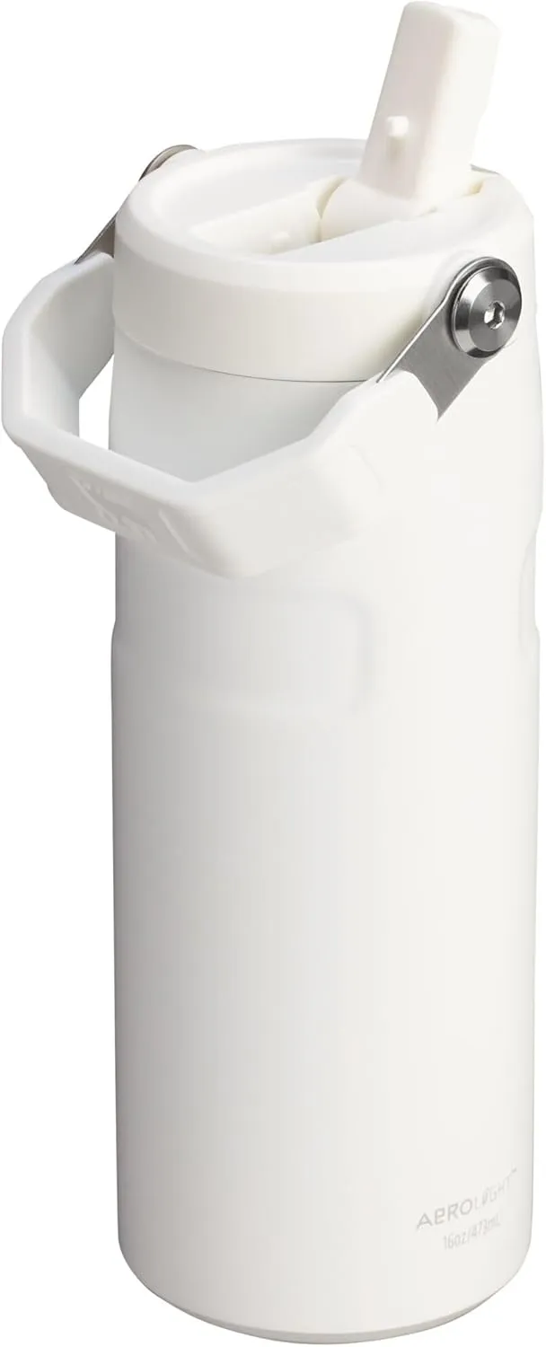 Stanley IceFlow Flip Straw 2.0 Water Bottle 16 OZ | Built-In Straw with Larger Opening | Lightweight & Leak-Resistant | Insulated Stainless Steel | BPA-Free | Frost