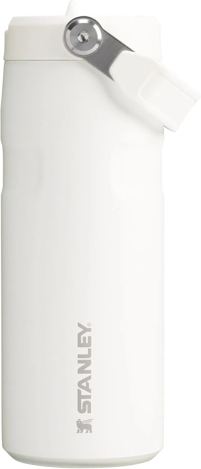 Stanley IceFlow Flip Straw 2.0 Water Bottle 16 OZ | Built-In Straw with Larger Opening | Lightweight & Leak-Resistant | Insulated Stainless Steel | BPA-Free | Frost