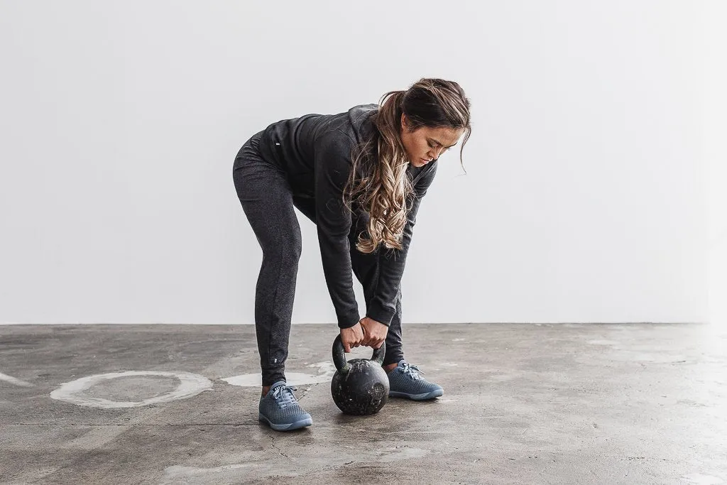 STEEL BLUE SUEDE TRAINER (WOMEN'S)