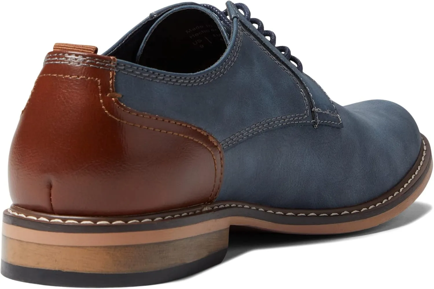 Steve Madden Ajapp Oxford Shoes for Men - Man-Made Upper with Lace-Up Vamp, Round Toe Design, and Durable Outsole