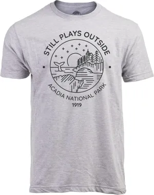 Still Plays Outside Hiking Tee | Funny Hiker Camping Camper Outdoors Men Women Shirt