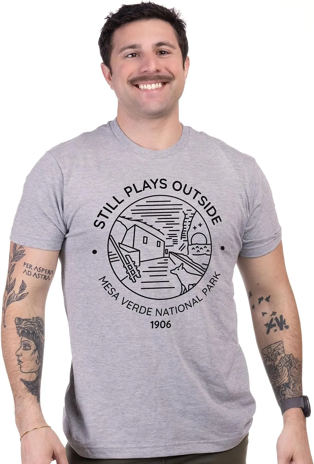 Still Plays Outside Hiking Tee | Funny Hiker Camping Camper Outdoors Men Women Shirt