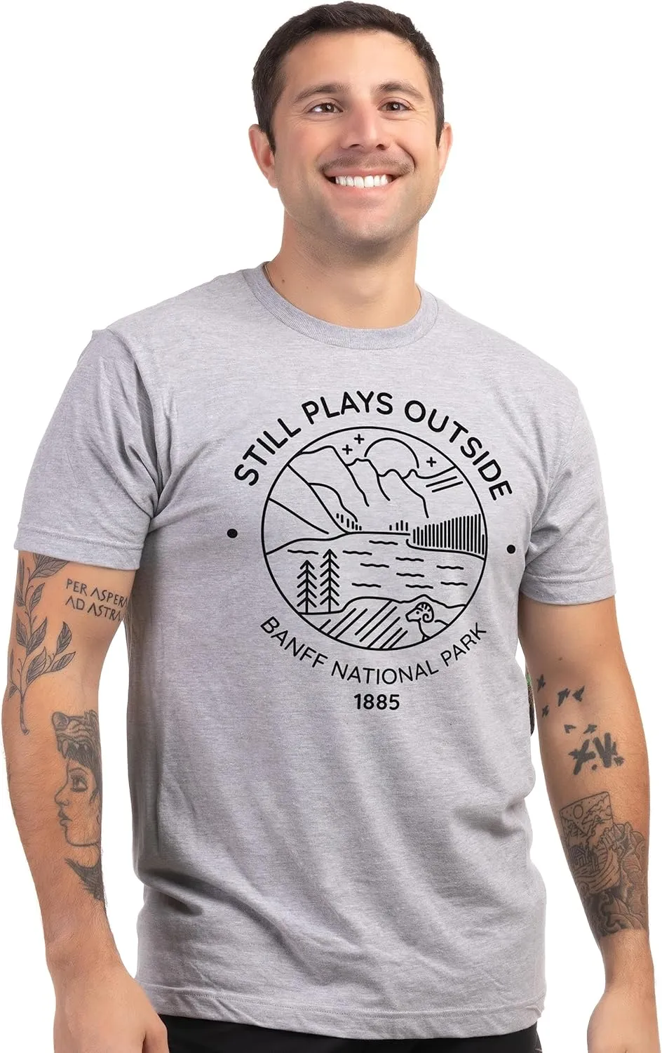 Still Plays Outside Hiking Tee | Funny Hiker Camping Camper Outdoors Men Women Shirt