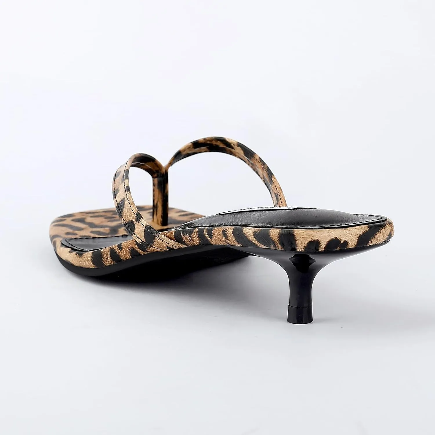 STUNAHOME Womens Kitten Heel Thong Sandals with Memory Foam Cute Flip Flop Heels for Women 1.4 Inches