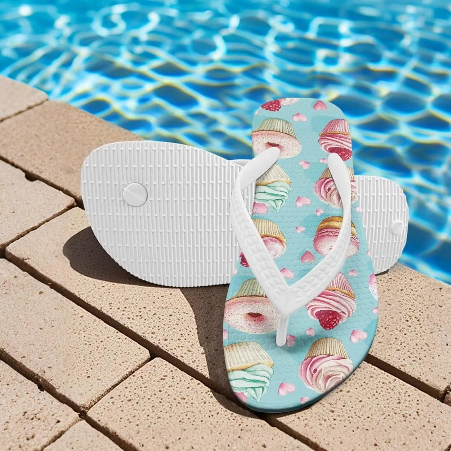 Sweet Girls Sandals Flip Flops Quick Drying Non Slip Bathroom Slippers Kawaii Comfy Water Pool Sandals Kids