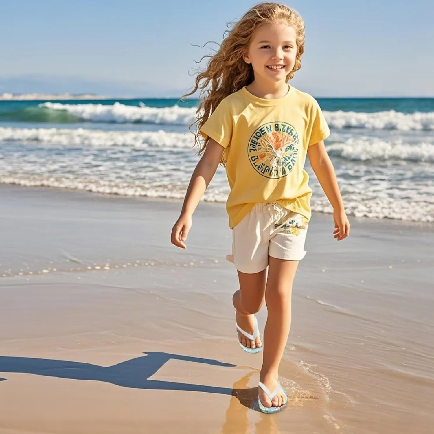 Sweet Girls Sandals Flip Flops Quick Drying Non Slip Bathroom Slippers Kawaii Comfy Water Pool Sandals Kids