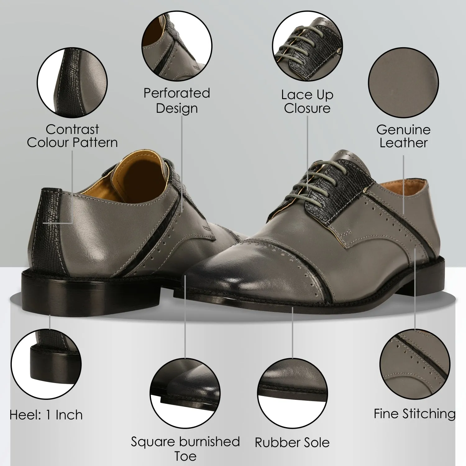 Swish Leather Oxford Style Dress Shoes for Kids