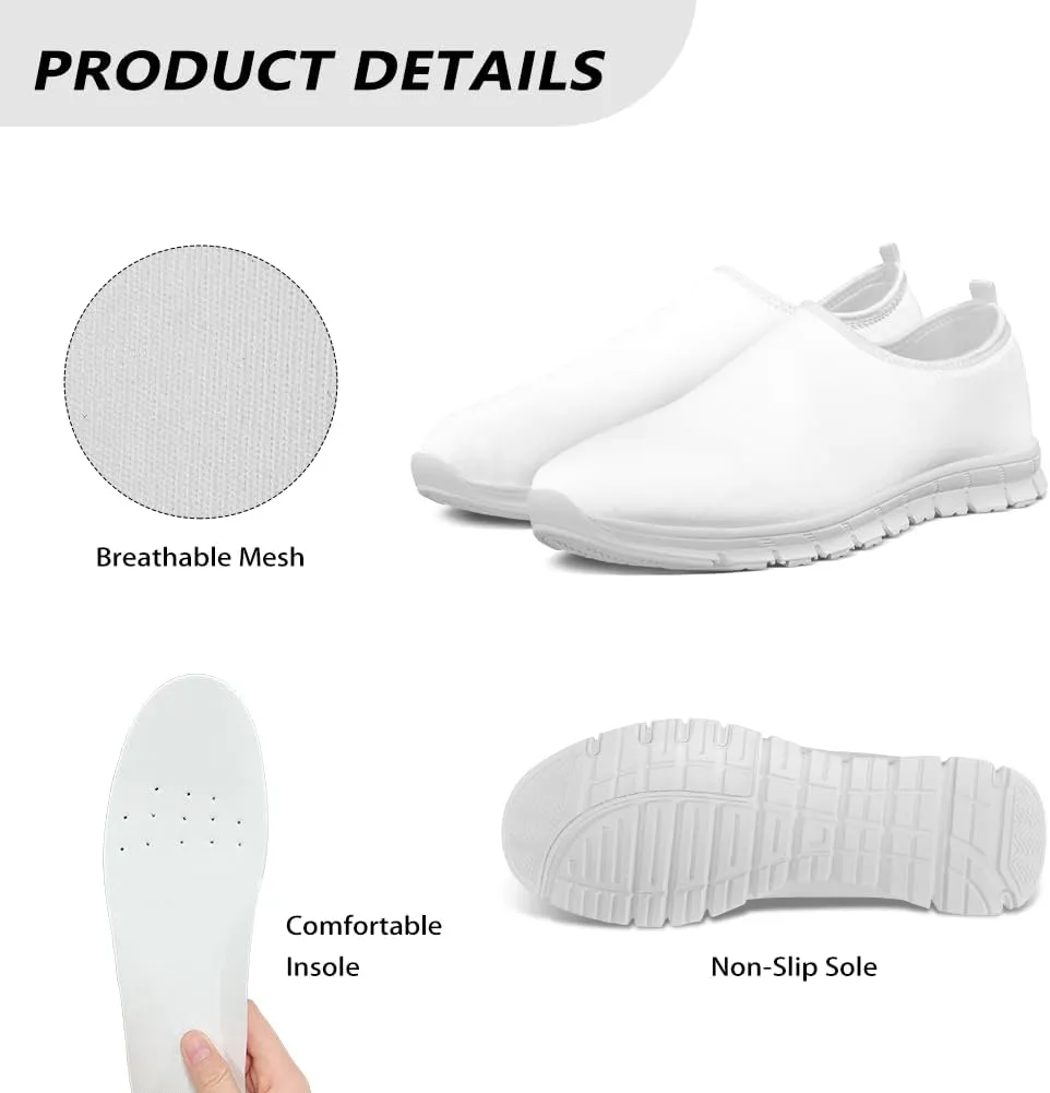 SYtrade Women's Art Sneaker Slip On Novelty Walking Loafer White Sole