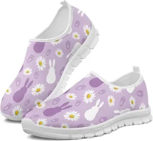SYtrade Women's Art Sneaker Slip On Novelty Walking Loafer White Sole