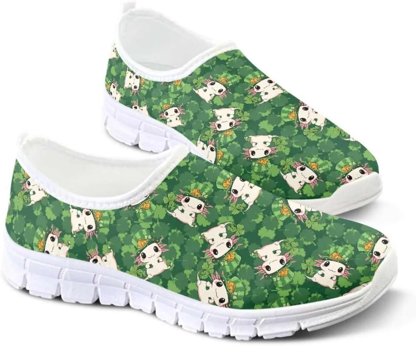 SYtrade Women's Art Sneaker Slip On Novelty Walking Loafer White Sole