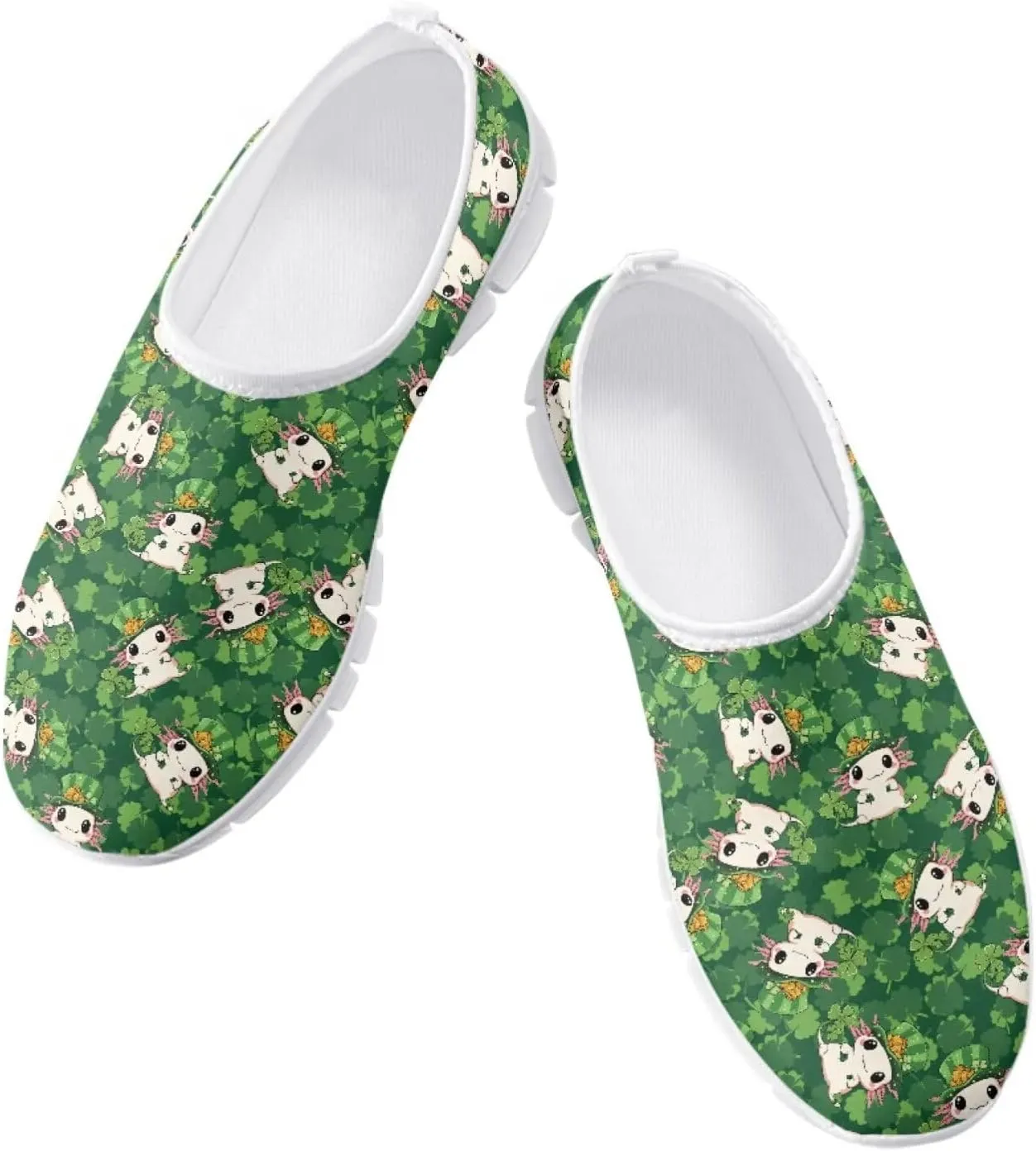 SYtrade Women's Art Sneaker Slip On Novelty Walking Loafer White Sole