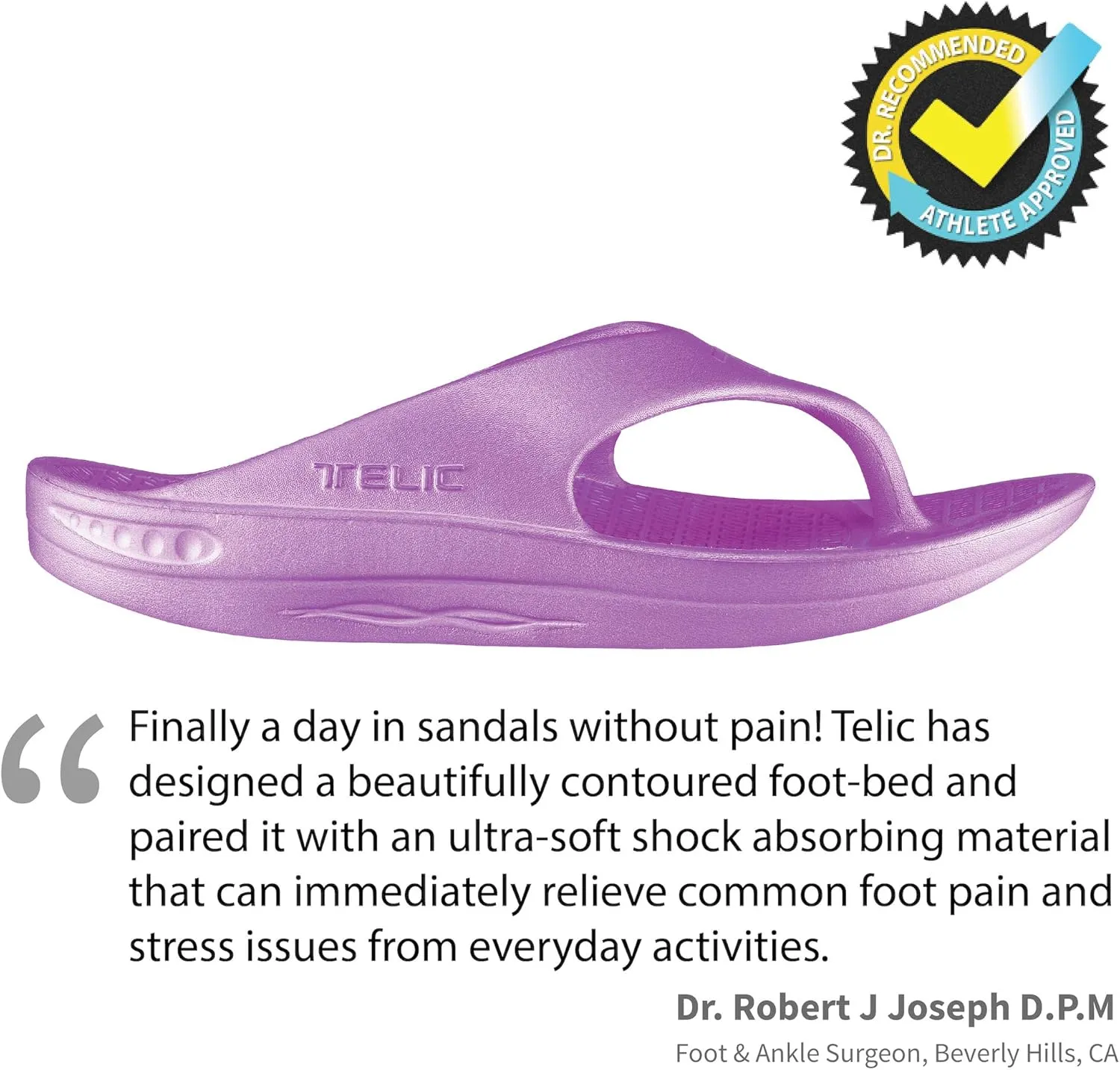 TELIC Women's Energy Flip Flop-Pillow-Soft, Supportive, Lightweight, Waterproof-Perfect for Beach & Pool