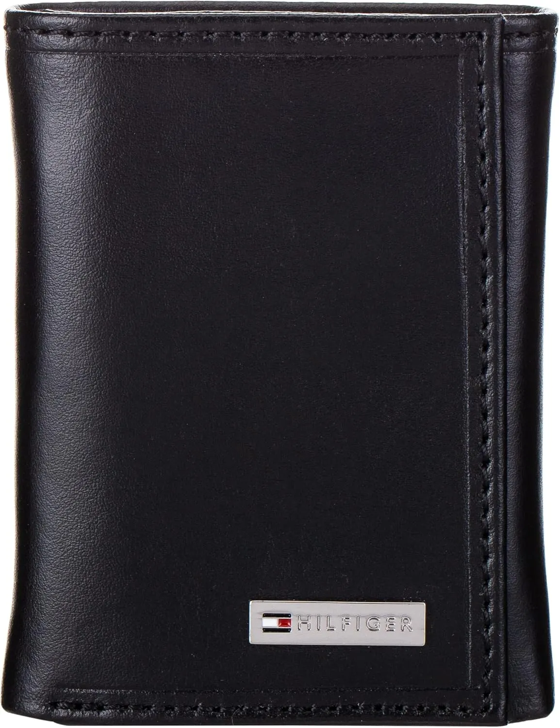 Tommy Hilfiger Men's Fordham Flip Trifold Wallet, Black, One Size