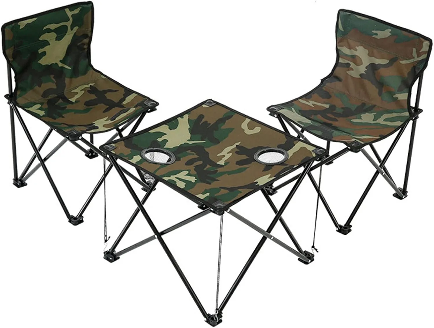 Topyond Outdoor Portable Folding Table and Chairs, Oxford Fabric Stable Table and Chairs Set, Backpack Picnic Fishing Table and Chairs