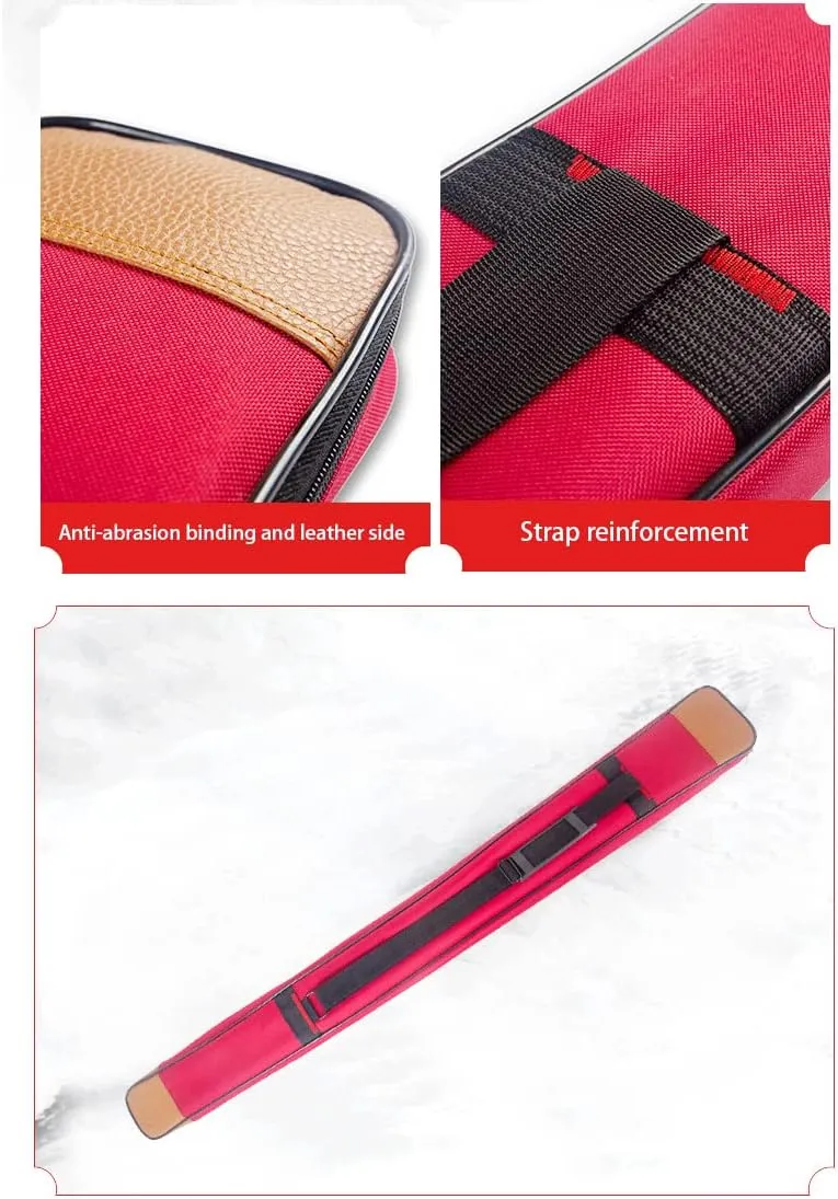 TOTITION Taichi Sword Carrying Bag,Oxford Cloth Sword Case,Chinese Kung Fu Sword Bag Single and Double Layer Sword Carrying Case Martial Arts Weapons Case Sword Shoulder Bag-Red-Single||100cm