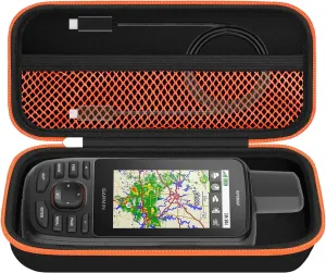 Travel Carrying Case for Garmin GPSMAP 67i /66i/79sc/79s/67/64sx/65/65s Hiking Handheld GPS, Satellite Communicator Storage Bag Organizer Box with Mesh Pocket for USB Cable (CASE ONLY!)