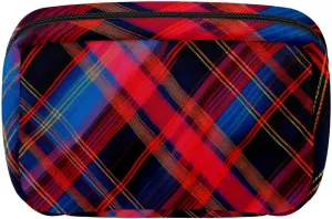 Travel Makeup Bag,Travel Toiletry Bag for Women,Classic Stripe Red Plaid,Cosmetic Travel Bag