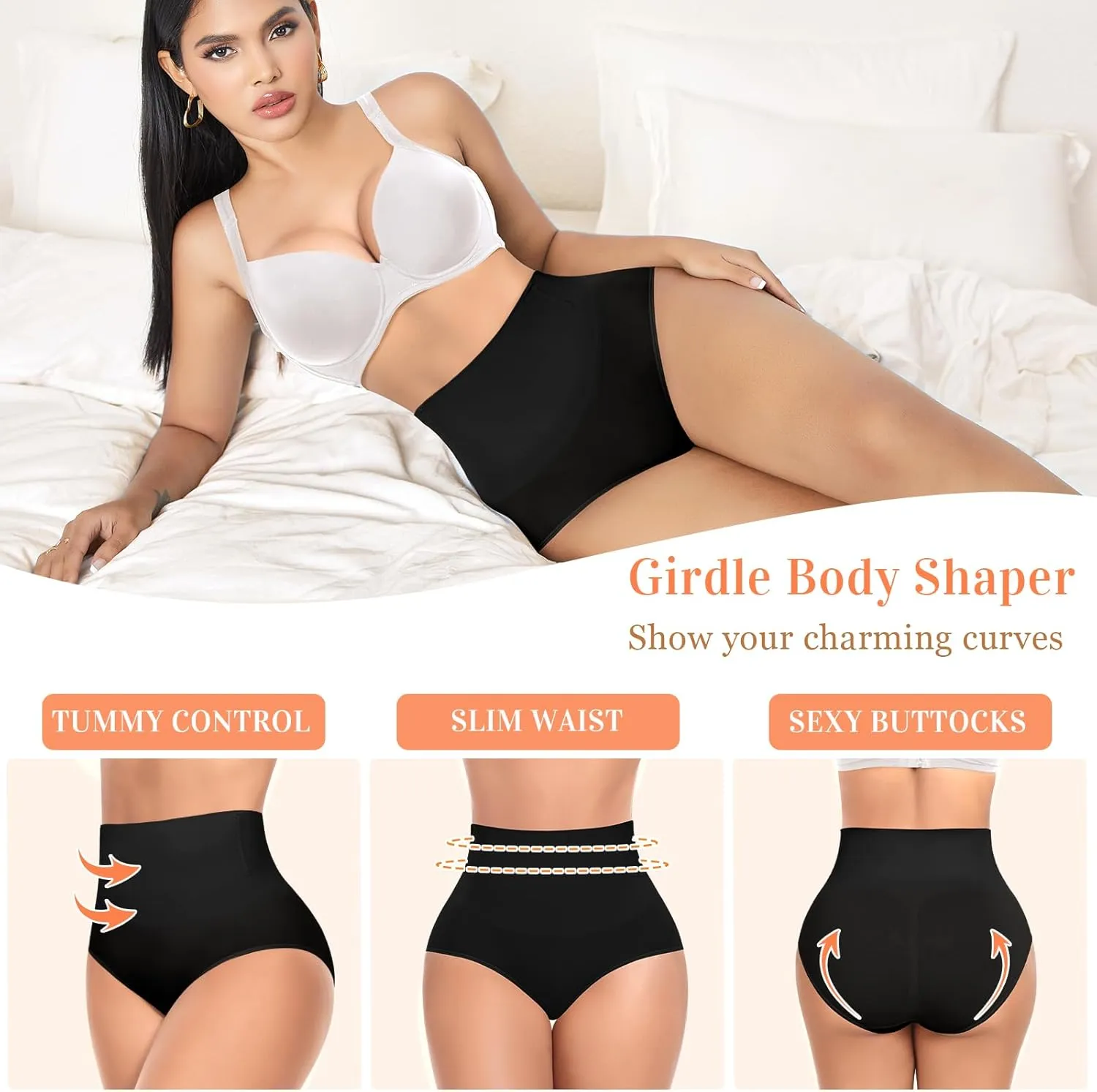 Tummy Control Shapewear Underwear for Women High Waisted Body Shaper Panties Slimming Girdle Shaping Briefs
