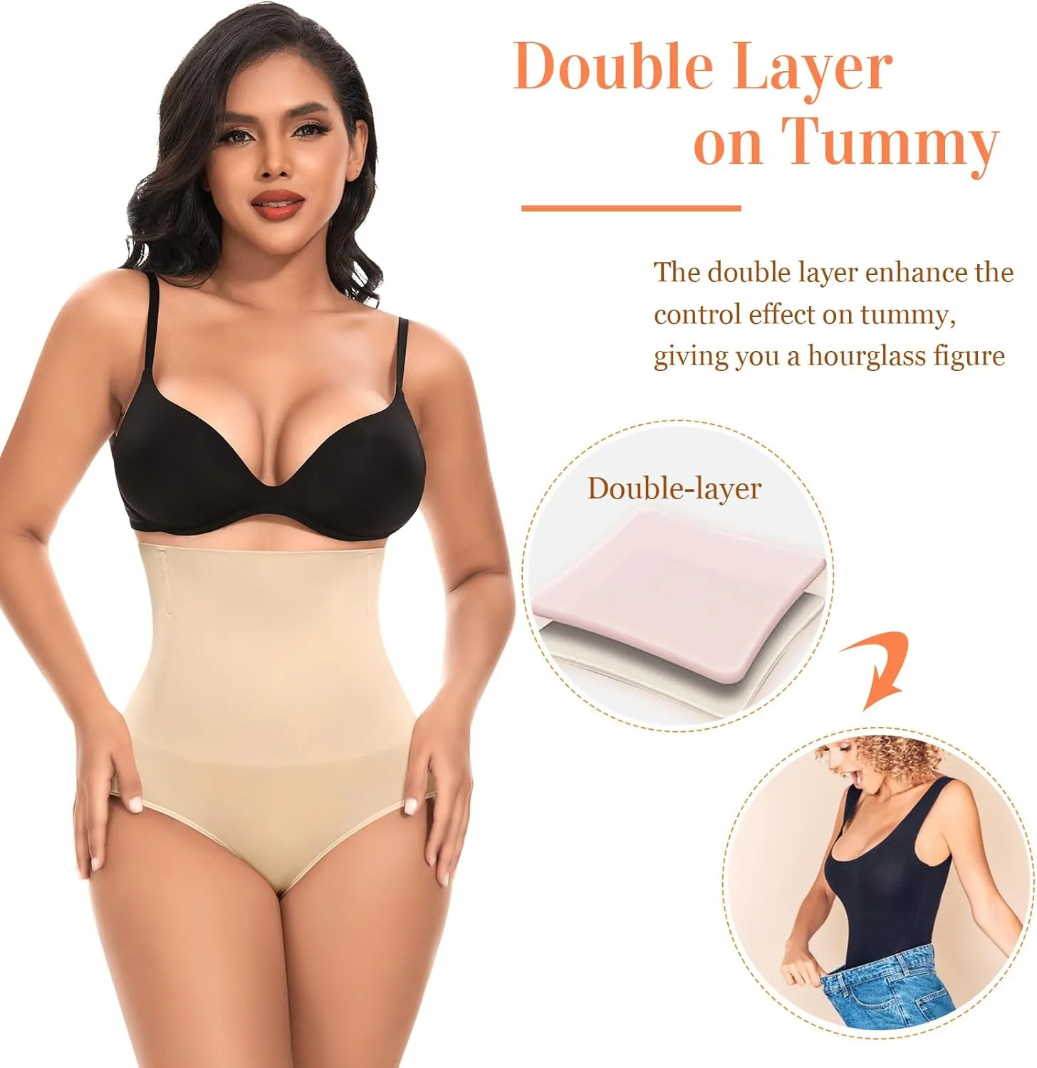 Tummy Control Shapewear Underwear for Women High Waisted Body Shaper Panties Slimming Girdle Shaping Briefs