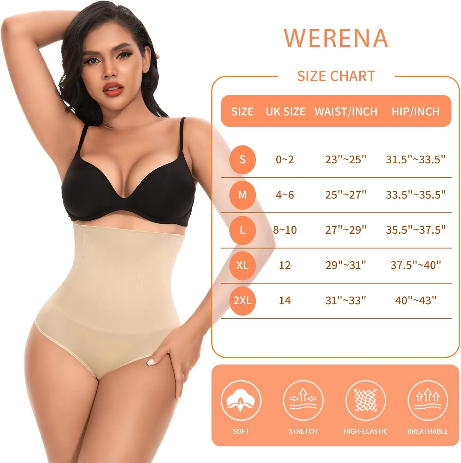 Tummy Control Shapewear Underwear for Women High Waisted Body Shaper Panties Slimming Girdle Shaping Briefs