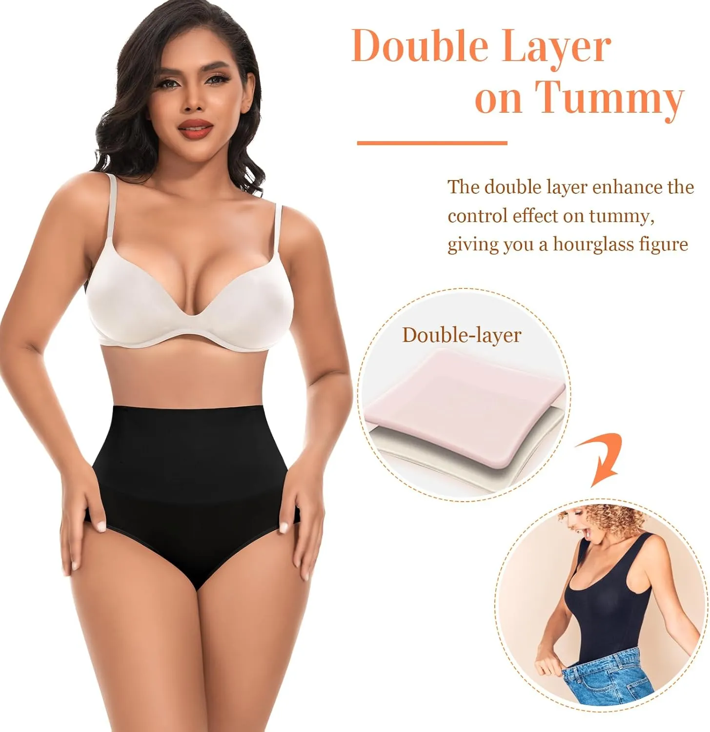 Tummy Control Shapewear Underwear for Women High Waisted Body Shaper Panties Slimming Girdle Shaping Briefs