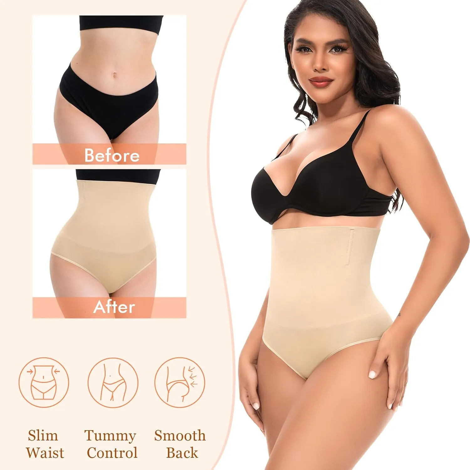 Tummy Control Shapewear Underwear for Women High Waisted Body Shaper Panties Slimming Girdle Shaping Briefs