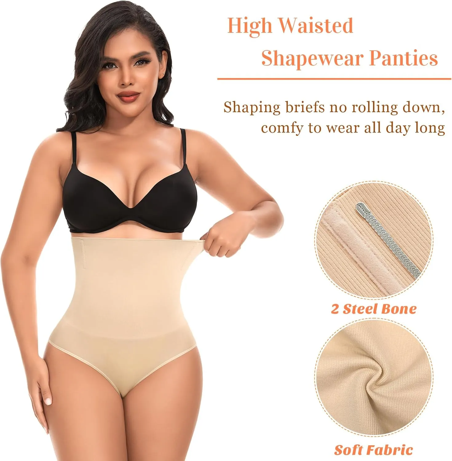 Tummy Control Shapewear Underwear for Women High Waisted Body Shaper Panties Slimming Girdle Shaping Briefs