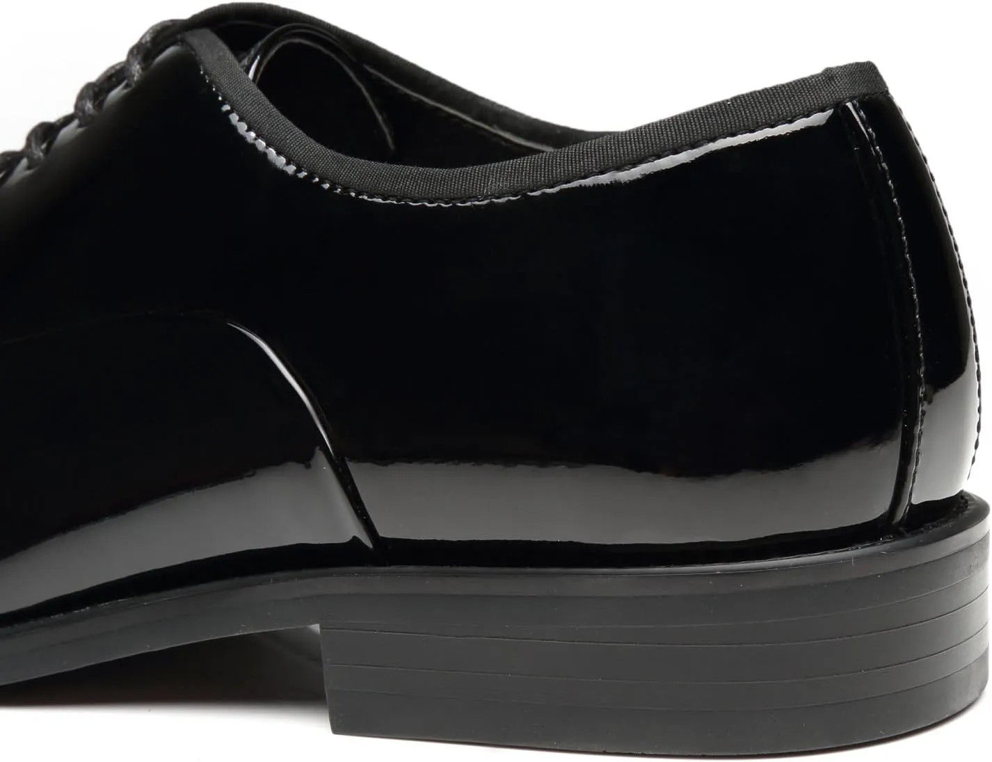 Tuxedo Shoes Patent Leather Wedding Shoes for Men Cap Toe Lace up Formal Business Oxford Shoes