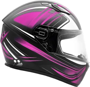 Typhoon Adult Full Face Motorcycle Helmet w/Drop Down Sun Shield DOT Certified