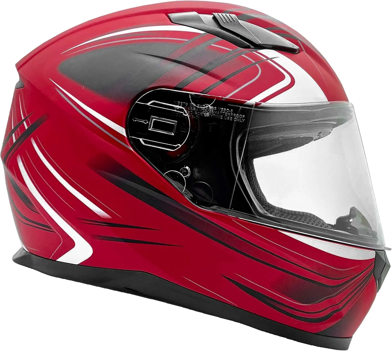 Typhoon Adult Full Face Motorcycle Helmet w/Drop Down Sun Shield DOT Certified