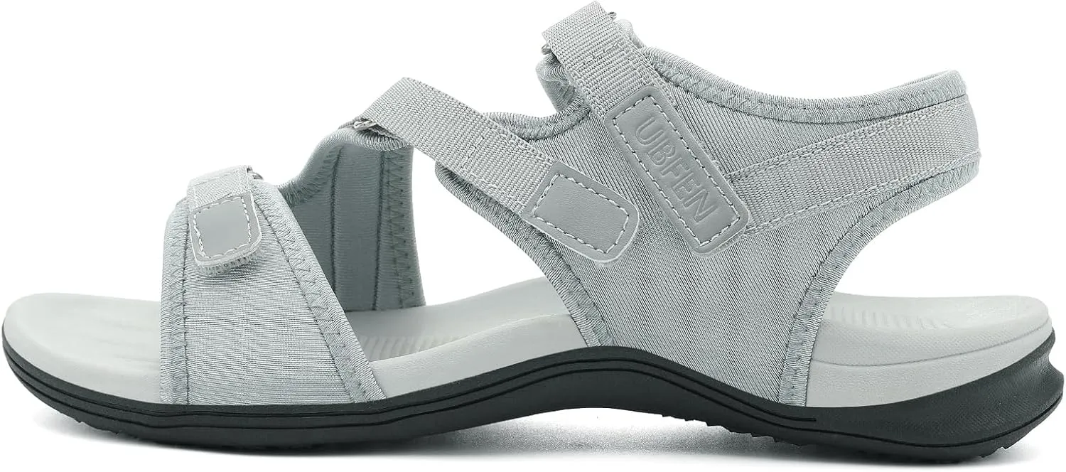 UBFEN Womens Hiking Comfortable Sport Walking Sandals Outdoor Athletic Water Sandals with Three Adjustable Straps