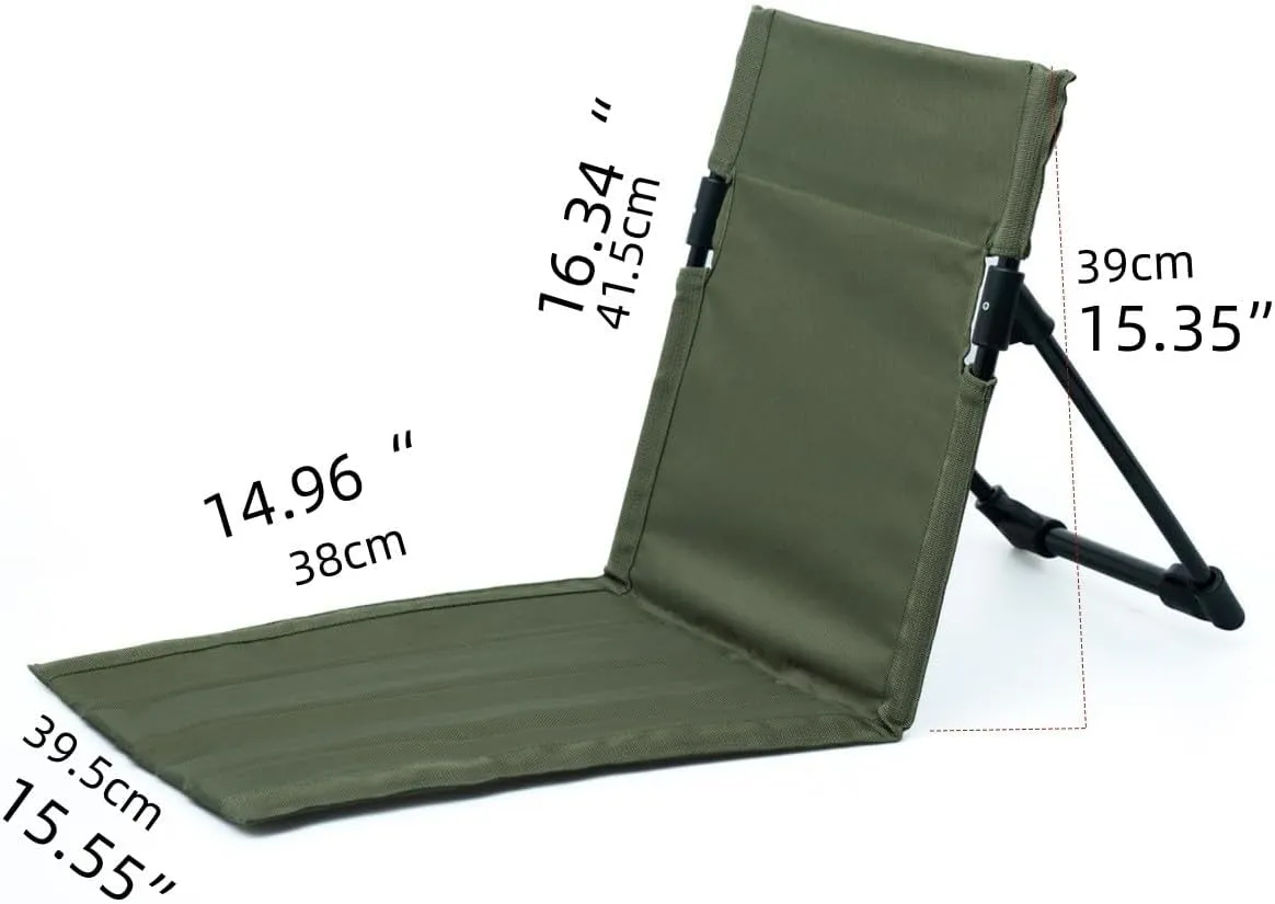 Ultra-Lightweight Outdoor Folding Chair Portable Outdoor Chair 1.2lb (Black)