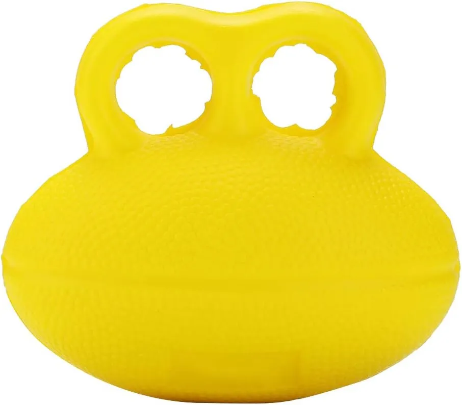 Universal Hand Function Trainer Finger Recovery Training Exercising Stress Grip Ball Made Of Non Odorous PU Material Suitable For All Recovery Stages Yellow