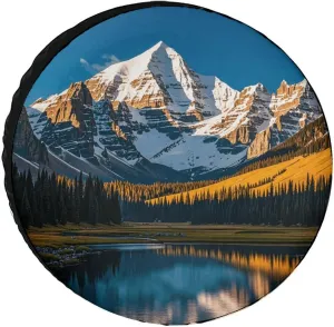 Universal Spare Tire Cover Waterproof Car Wheel Cover 26"-32" Rocky Mountain Range Wheel Protector for RV, Truck, SUV, Honda CR-V, Jeep, Toyota RAV4 (Sun & Weather Resistant) 36inch
