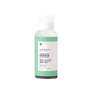 Versed Back-Up Acne Control Body Mist - All Over Blemish Spot Treatment   Salicylic Acid Spray with Tea Tree Oil & Witch Hazel - Oil Control   Redness Relief Acne Spray for Back & Body - Vegan (3 oz)
